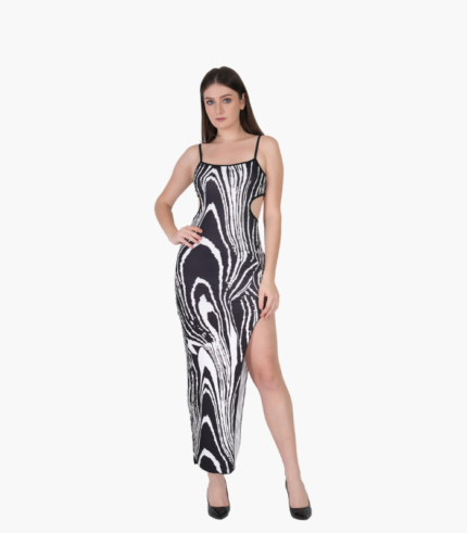 Women’s Sexy Backless Printed Party Outfit