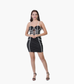 Stylish Contrast Color Sheath Dress Women