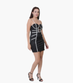 Stylish Contrast Color Sheath Dress Women - Image 5