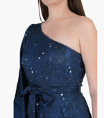 Blue One Shoulder Party Jumpsuit - Image 4