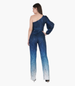 Blue One Shoulder Party Jumpsuit - Image 5
