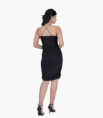Stylish Fishbone Ruched Party Dress Women - Image 6