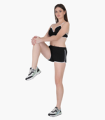 Girl’s Solid black Shorts & Bra set - Image 3