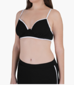 Girl’s Solid black Shorts & Bra set - Image 4