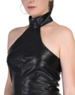 Women’s PU Backless Leather Dress - Image 2