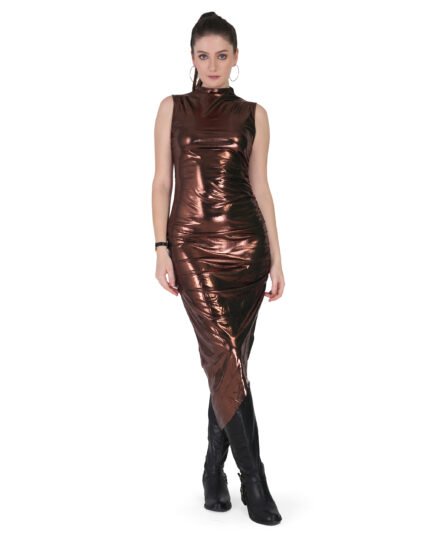 Women Faux Leather Front Zipper Open Crotch Erotic Leather Jumpsuit