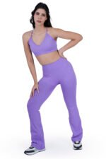 Women fitness long Sleeve with bottom gym set - Image 3